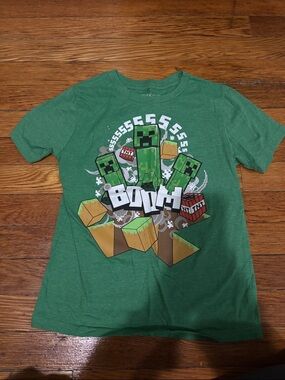 Minecraft Kids' Green 'Boom' Creeper Graphic Tee
